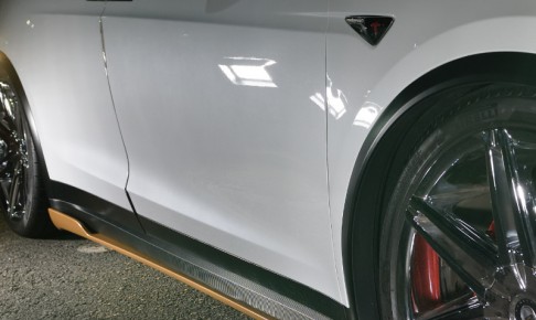 Tesla (テスラ) モデルX／カーボンファイバー  Side Spoiler/サイドスポイラー