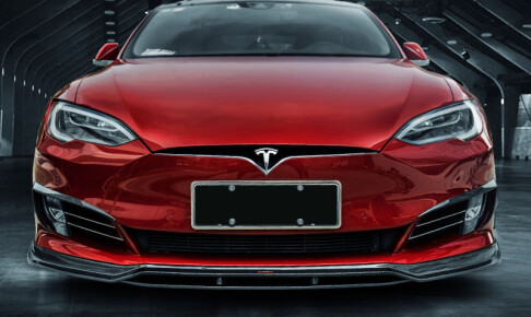 Tesla (テスラ) モデルS／カーボンファイバー Front Spoiler /フロントスポイラー
